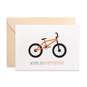 BMX Birthday Card Boy, Bike Card for the Birthday Boy, Happy Birthday Card, Cards for Boys, HBC261