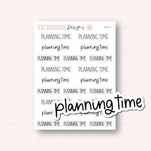 Script Planner Stickers, Planning Time Stickers, Planning Time Script Stickers, Erin Condren Planner Stickers, Happy Planner, MS014
