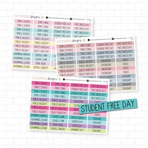 Australian School Header Stickers, Header Stickers, Australian School Stickers, Erin Condren Planner Stickers, Happy Planner Stickers LGE008