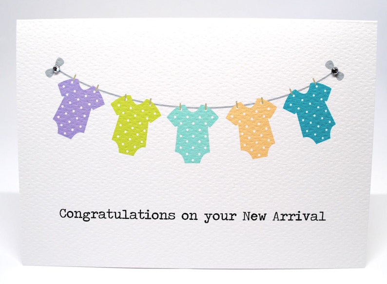 Unisex New Baby Card Congratulations on Your New Arrival - Etsy