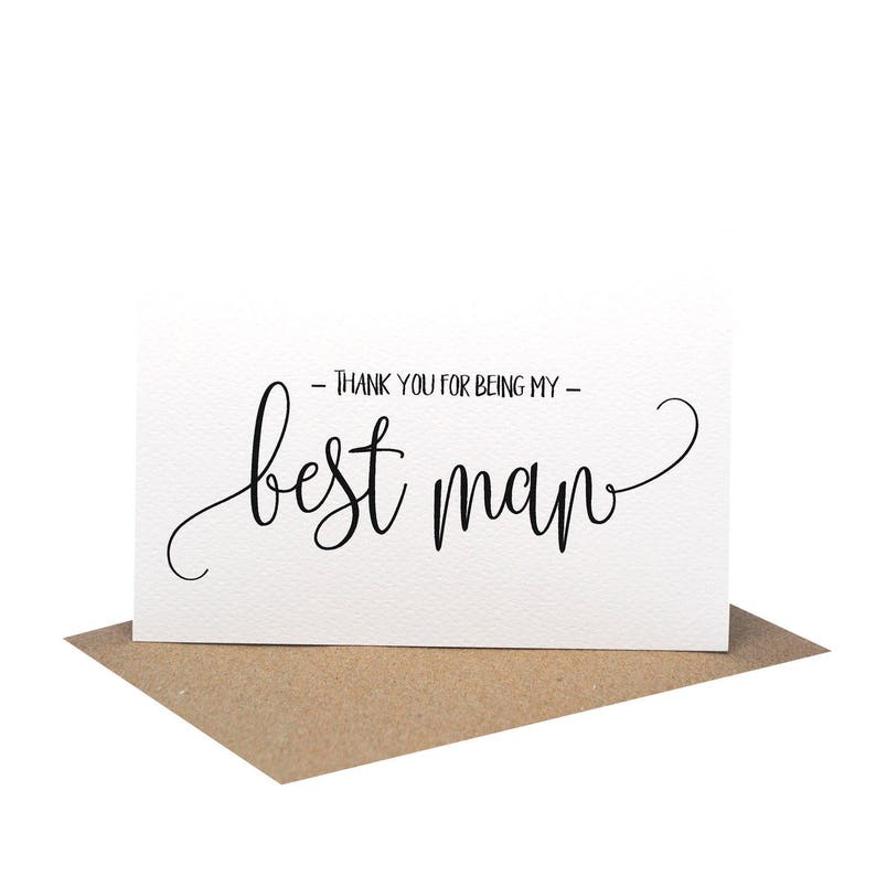 Thank you for being my Groomsman Card, Wedding Card, Script Font, Thank You Groomsman, Wedding Thank You Cards, Bridal Party Cards, WED060 image 5