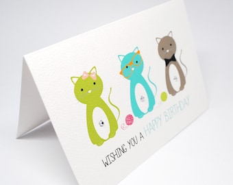 Cartes D'anniversaire Pour Grand-mère - Chapeau De Fête Pour Chat Et