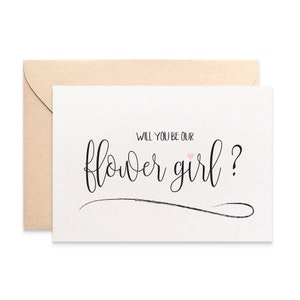 Flower Girl Card, Bridal Party Card, Will you be my Flower Girl Card, Wedding Card, Script Writing, Flower Girl Proposal Card, WED057