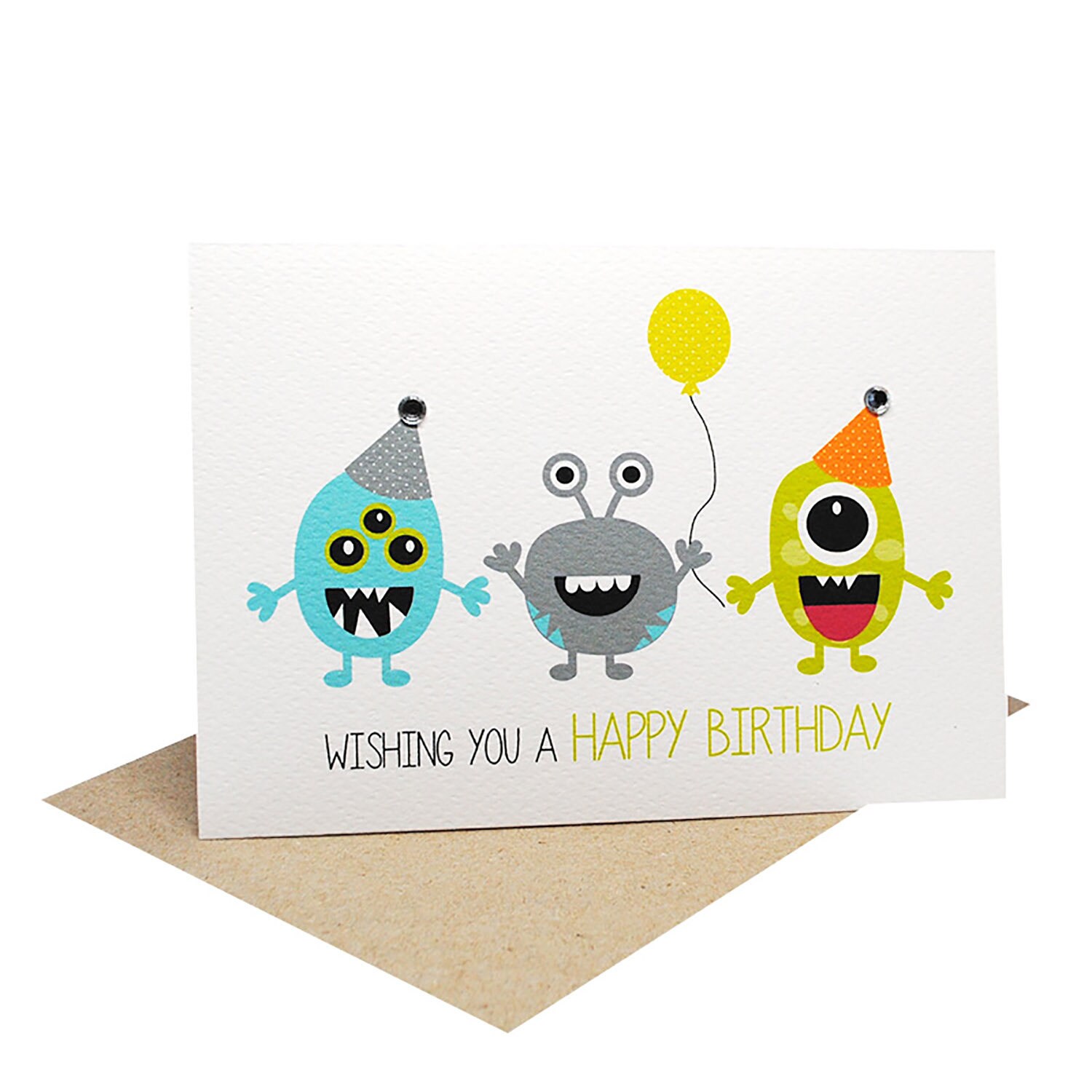 Birthday Card for Boy Party Monsters Card Card for the | Etsy