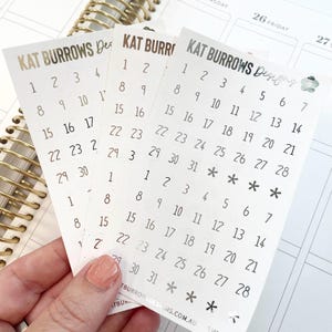 Foiled Date Dots Planner Stickers for Planners and Calendars, Suits Erin Condren, The Happy Planner, SML096_FOIL