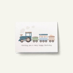 Train Birthday Card, Birthday Cards for Boys, HBC257 image 3