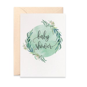 Neutral Baby Shower Card, Eucalyptus Baby Card, Expectant Mother Baby Card, Card for Baby Shower, Australian Themed Baby Shower, BBYSHW022