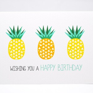 Pineapple Birthday Card, Birthday Card for Her, Womens Birthday Card ...