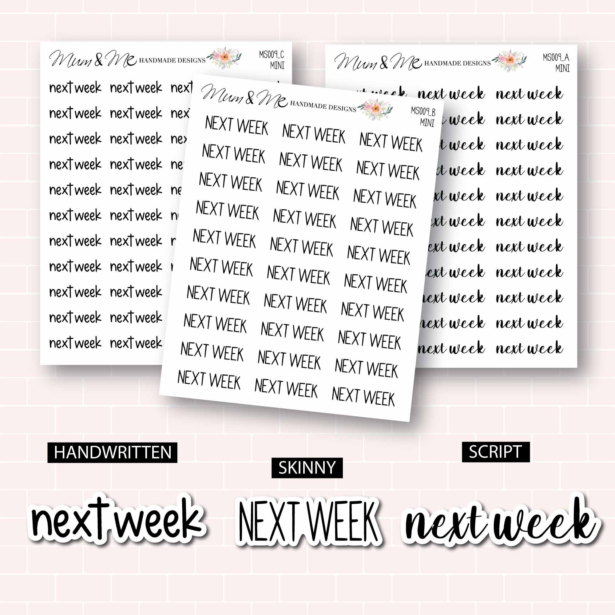 One Week Process Sticker Calendars & Planners Paper Paper & Party Supplies Work Day Script ...