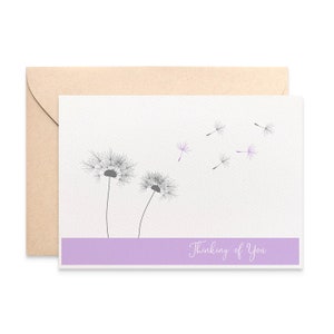 Sympathy Card, Thinking of You Card, Dandelions in the Wind, Condolence Card, Sorry for your Loss Card, Bereavement Card, WDS015
