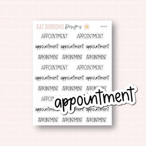 Script Planner Stickers, Appointment Stickers, Appointment Script Stickers, Erin Condren Planner Stickers, Happy Planner, MS002