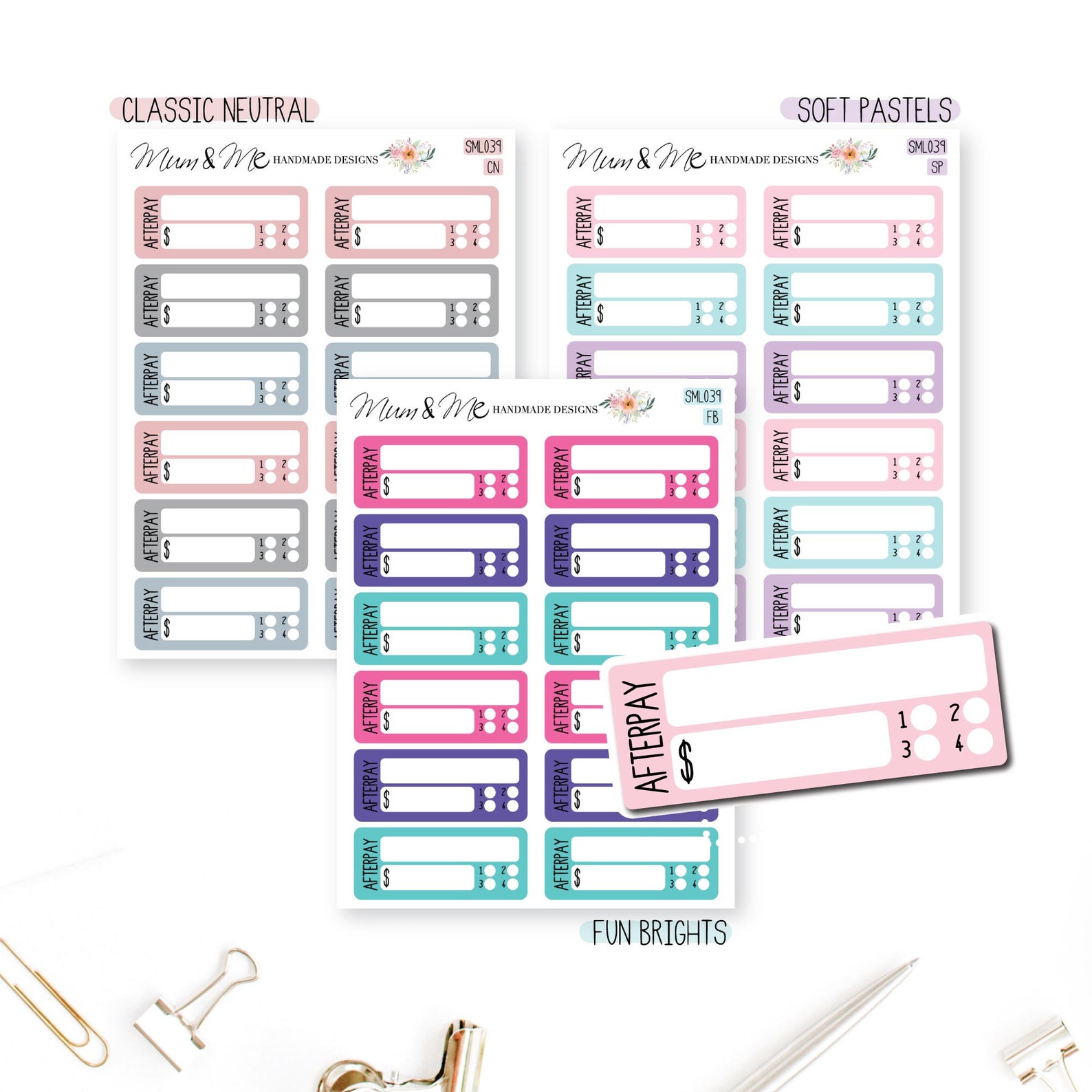 Afterpay Planner Stickers Afterpay Stickers Bill Tracker Etsy Australia