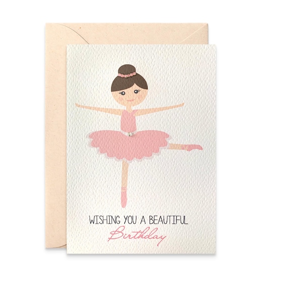 Pence Registro dejar Tarjeta de cumpleaños chica tarjeta de bailarina tarjeta de | Etsy
