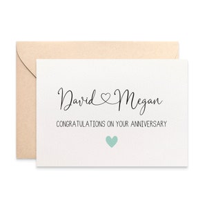 Personalised Anniversary Card, Custom Wedding Anniversary Card, Happy Anniversary Card, Card for Anniversary, HWA020