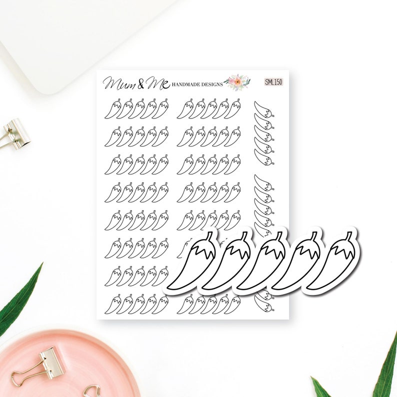 Spice Rating Planner Stickers Recipe Spicy Rating Stickers Etsy Australia