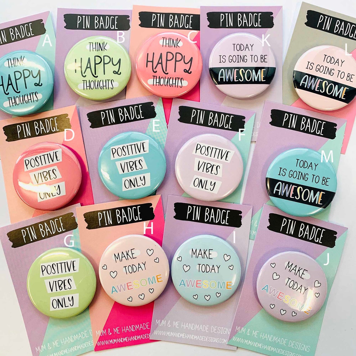 Positive Pin Button Badge Positive Quotes Pin Badge Metal | Etsy