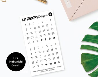 Tiny Date Dots Planner Stickers for your Planners, SML232