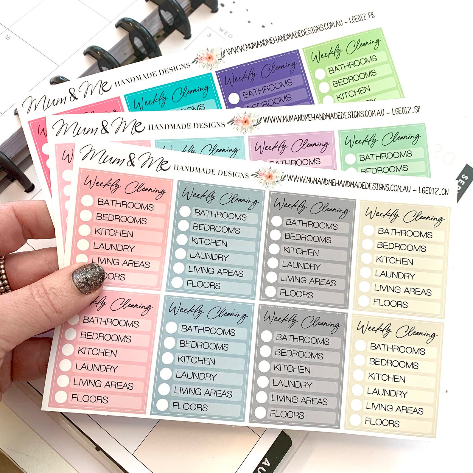 Weekly Cleaning Planner Stickers Cleaning Checklist Cleaning Etsy UK