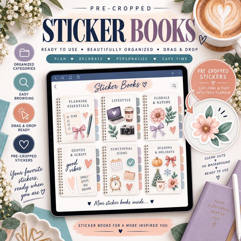 Study Notes Stickers Goodnotes Stickers for Ipad, Pre-cropped PNG Stickers, Journal & Study ...