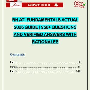 Guide complet des fondamentaux RN ATI 2026/2027 | Plus de 950 questions-réponses avec explications (PDF instantané)