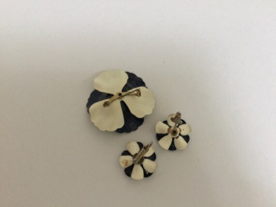 Flower Power Retro Enamel Metal Flower Brooch Pin… - image 3