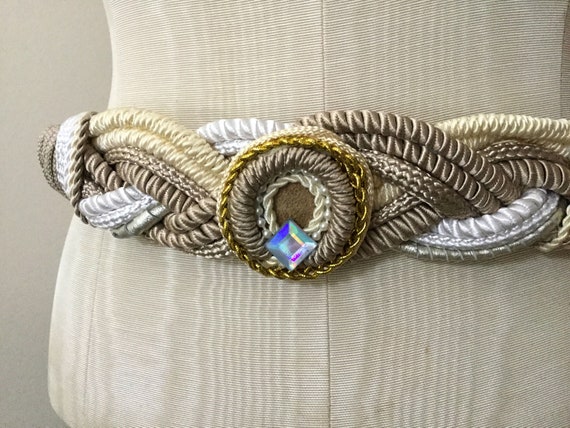 Buy Vintage Braided Rope Belt, 1980s Runway Glam, 29-32 Inch 