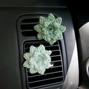 Succulent Car Vent Clips, Set of 2 Cute Plant Decorations, Car Interior Aesthetic