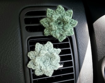 Succulent Car Vent Clips, Set of 2 Cute Plant Decorations, Car Interior Aesthetic