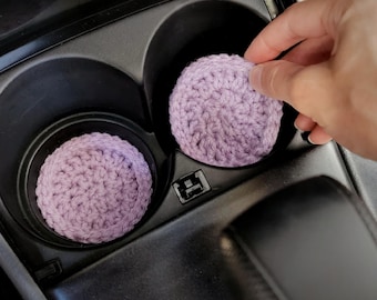 Handmade Car Coasters, Purple Interior Decor