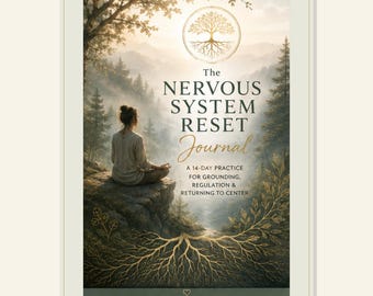 Nervous System Reset Journal | 14-Day Grounding & Regulation Workbook (Digital PDF)