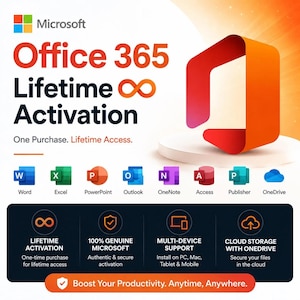 Microsoft Office 365 con activación de por vida