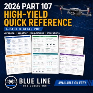 Guida di studio FAA Parte 107 2026 in PDF / Guida rapida all'esame per pilota di droni ad alto rendimento / Preparazione al test per pilota remoto