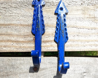 Cast Iron Arrow Wall Hooks | Wall Hooks | Arrow Metal Coat Hooks | Ink Blue Towel Hooks | Curtain Hold Backs | Leash Hooks | Coat Hooks