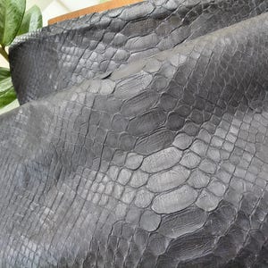 Genuine Snake Leather Hide Exotic leather for Craft Projects Blue Snakeskin