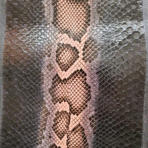 Genuine Snake Leather Hide for Craft Projects, Exotic Scale Pattern Snakeskin Leather