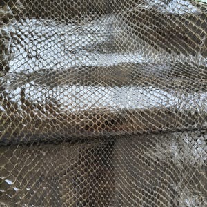 Genuine Snake Leather Hide Exotic leather for Craft Projects Glossy Snakeskin
