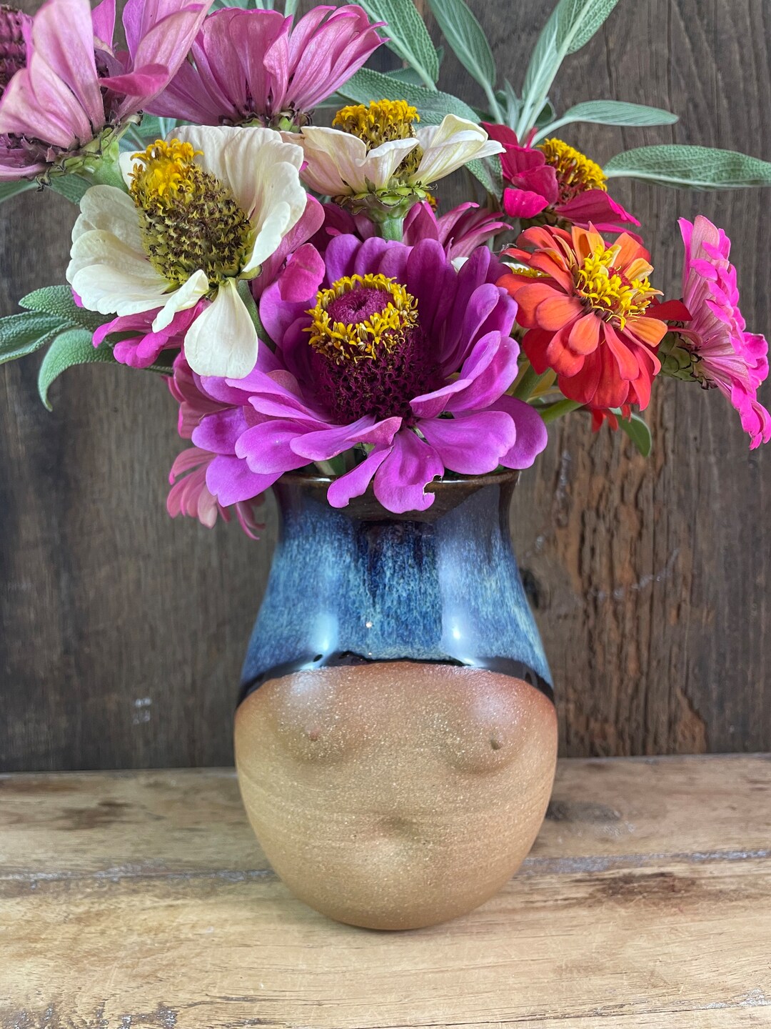 Ceramic Breast Vase/ Pottery Wedding Vase / Glazed Pottery Etsy