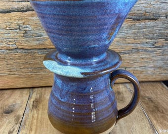 Handmade Ceramic Mug and Pour Over Set – Glazed Stoneware Pottery