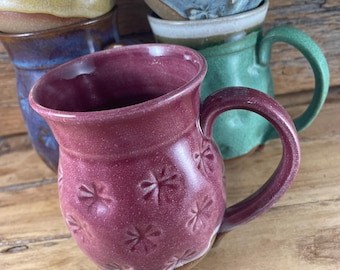Handmade Glazed Stoneware Mug – Textured Ceramic Coffee Cup