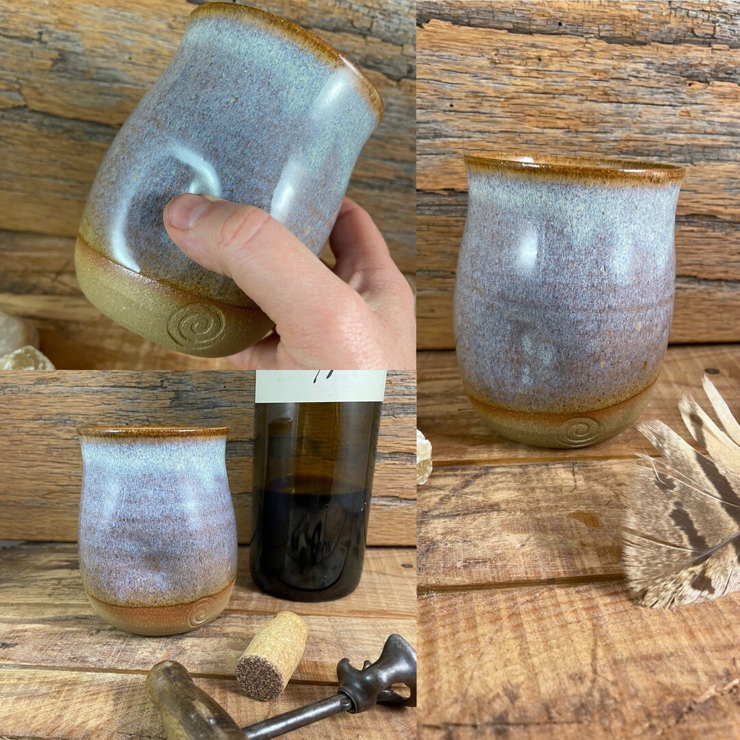 Ceramic Wine Cup / Handmade Pottery Tumbler / Weathered Copper Etsy