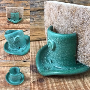 Ceramic Sponge Holder / Handmade Pottery Sponge Rest / Ready to Ship Color Options/ Rustic Home Decor / Country Kitchen