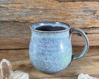 Handmade Stoneware Espresso Mug: Opal Glazed Pottery Coffee Cup