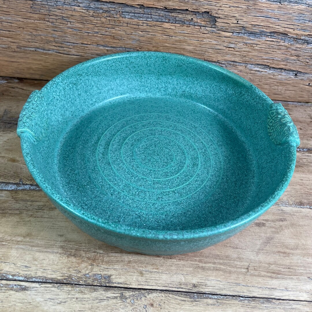 Handmade Ceramic Serving Dish / Copper Green Casserole Dish / Etsy