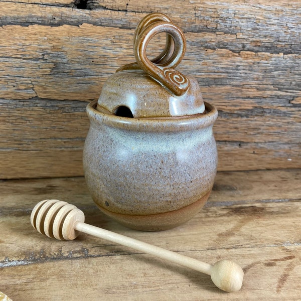 Pottery Honey Pot Etsy