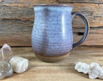 Handmade Stoneware Tea or Coffee Mug – Opal Glaze, Rustic Bohemian Kitchenware