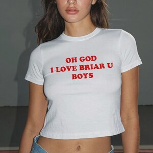 Camiseta Off Campus, Oh Dios, amo a Briar U Boys Baby Tee, Hockey Romance Baby Tee, Garrett Graham John Logan Dean Tucker, Regalo para lectores de BookTok
