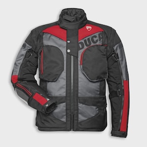 Ducati Strada C5 Motorcycle Jacket: Waterproof Textile Cordura CE Armored Touring