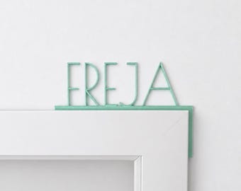 Personalisiertes Türschild für den Türrahmen |  Modernes Türschild aus PLA Minimalistisches Namensschild Türdeko Wunschfarbe Kinderzimmer 3D