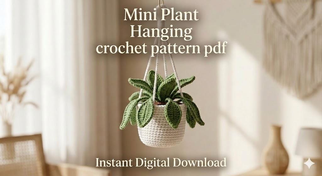 30 Plant Crochet Patterns to Brighten Home Decor and Gift Giving 29 Hanging Plant Crochet Pattern