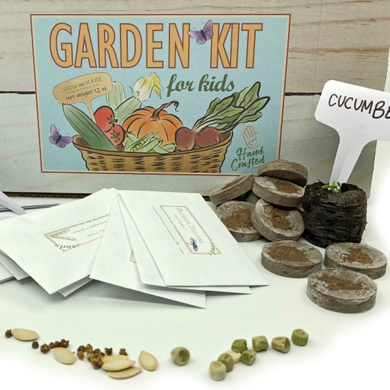Diy Garden Kit For Kids Learn How To Grow Your Own Etsy